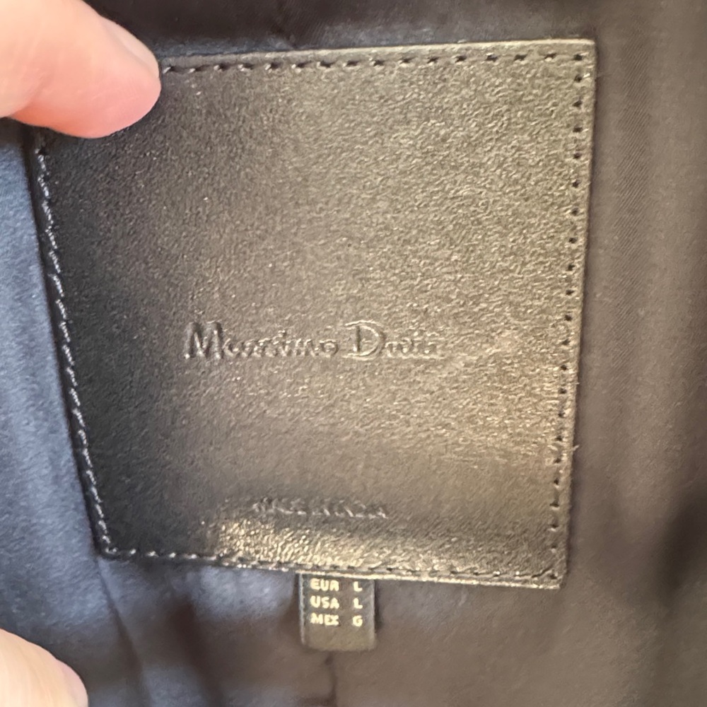 Massimo Dutti Black Leather Blazer - Picture 2 of 3